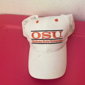 OKLAHOMA STATE UNIVERSITY WHITE ADJUSTABLE HAT